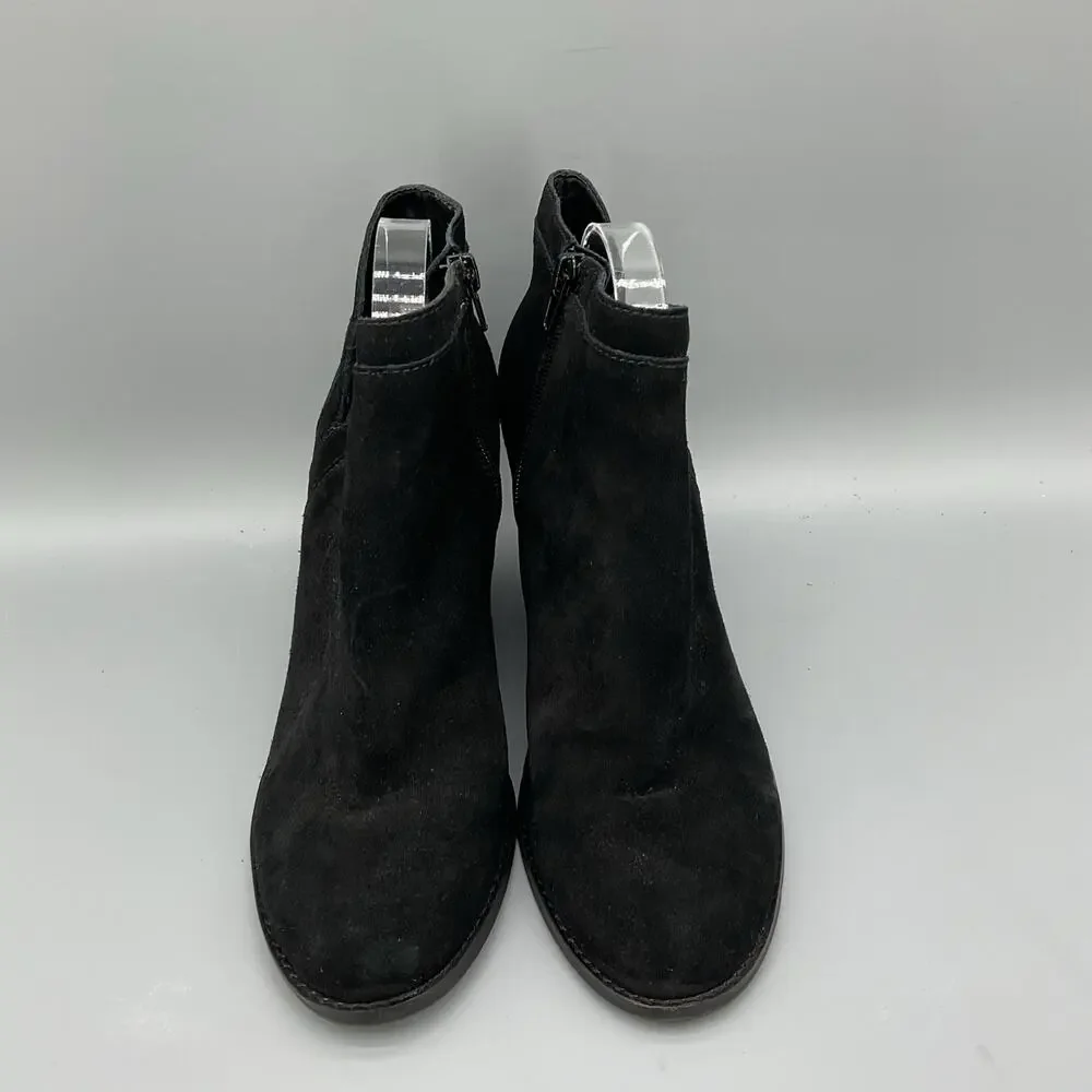 Lucky Brand Women’s Yimina Wedge Suede Booties Black Size 10M